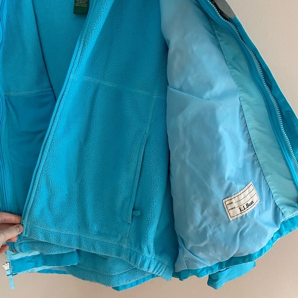 SOLD Kids LLBean winter jacket, light blue, size 18 - Picture 3 of 6